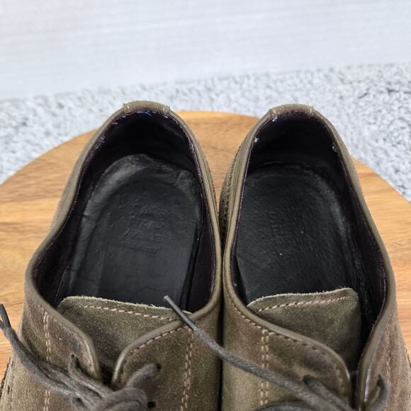 Saks Fifth Avenue Taupe Brown Suede Wingtip Full Brogue Casual Oxford Mens 10.5 - Picture 12 of 15